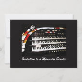 Invitation Clavier d'orgue d'antiquité du service Memorial (Devant)