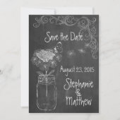INVITATION CLAVIER MASON JAR GARDEN MARIAGE ENREGISTRER LA DA (Devant)