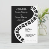 Invitation Clavier Ondulé Mariage (Debout devant)