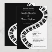 Invitation Clavier Ondulé Mariage (Devant / Derrière)