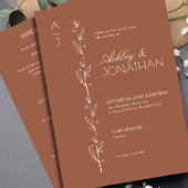 Invitation Clay Mariage de diviseur botanique moderne tout-en