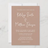 Invitation Clay QR Code Tout en un Script moderne Mariage chi (Devant)