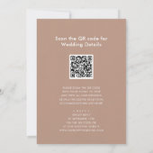 Invitation Clay QR Code Tout en un Script moderne Mariage chi (Dos)