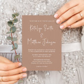 Invitation Clay QR Code Tout en un Script moderne Mariage chi