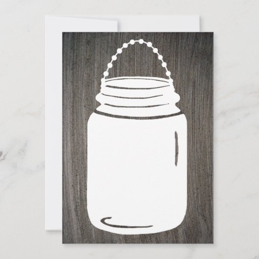 Invitation Clay Rustic Mason Jar 18e anniversaire (Dos)
