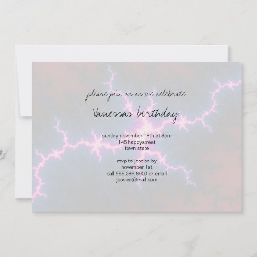 Invitation Clé - Art Fractal (Dos)