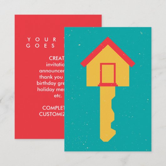 Invitation clé d'accueil (Devant / Derrière)