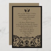 Invitation Clé de mon cœur / Mariage (Devant / Derrière)