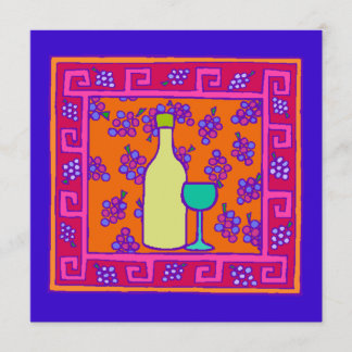 Invitation clé des Motifs et des raisins et de la 