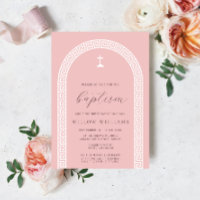 Clé grecque Arc Dusty Rose Baptême
