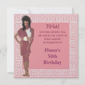 Invitation Clé grecque rose (Devant)