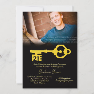 Invitation clé pour la fête d'anniversaire 21 ans