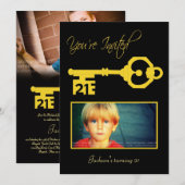 Invitation clé pour la fête d'anniversaire 21 ans (Devant / Derrière)