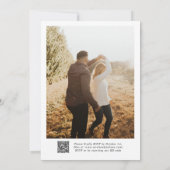 Invitation Clean Classic Modern Script QR Code Mariage photo (Dos)