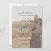 Invitation Clean Photo Mariage moderne (Devant)
