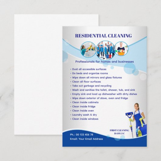 Invitation Clean Professional Editable Template (Devant / Derrière)