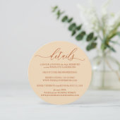 Invitation Clean Terracotta Détails Mariage simple (Debout devant)