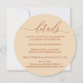 Invitation Clean Terracotta Détails Mariage simple (Devant)