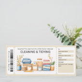 Invitation Cleaning and Tidying Gift Certificate  (Debout devant)