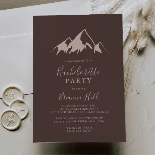 Invitation Clear Mountain Country Bachelorte
