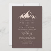 Invitation Clear Mountain Country Mariage avant et arrière (Devant)