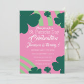 Invitation Clébration de la journée St. Patricks Shamrock Ver (Debout devant)
