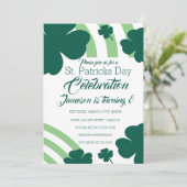 Invitation Clébration de la journée St. Patricks Shamrock Ver (Debout devant)