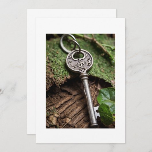 Invitation clef et arbre (Devant / Derrière)