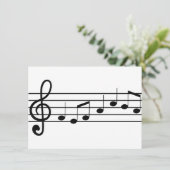 Invitation clef triple et notes : musique de feuille (Debout devant)