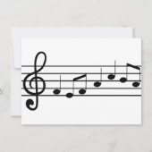 Invitation clef triple et notes : musique de feuille (Devant)