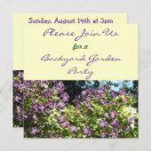 Invitation Clematis Garden Party (Devant / Derrière)