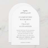 Invitation Clementine Elegant Mariage moderne (Devant / Derrière)