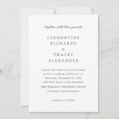 Invitation Clementine Elegant Mariage moderne (Devant)