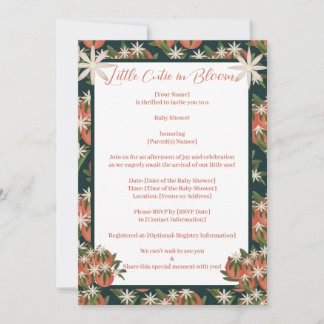 Invitation Clémentine Little Cutie| Baby shower à thème Citru