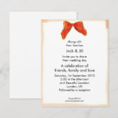 Invitation Cleo Bow (rouge) 4,25x5,5 (Devant / Derrière)