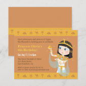 Invitation Cleopatra Egyptian Theme Anniversaire de enfant Pa (Devant / Derrière)