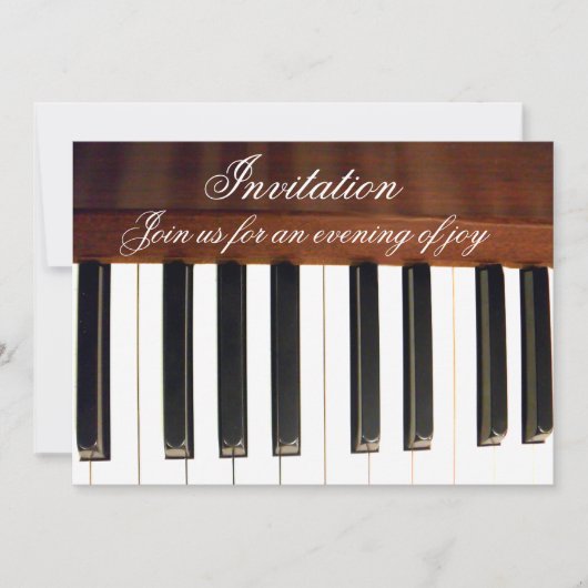 Invitation Clés de piano_ (Devant)