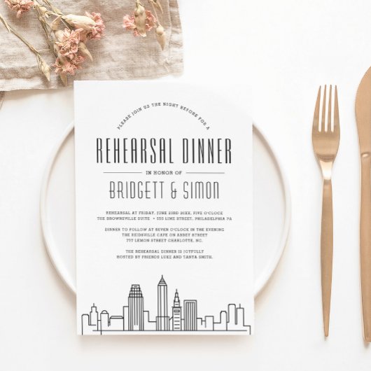 Invitation Cleveland, Dîner de répétition de l'Ohio | Ville S