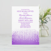 Invitation clignotement violet élégant dîner de répétition (Debout devant)