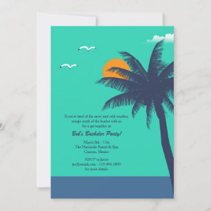 Invitation Climat tropical Bachelor/Bachelorette Party Inv