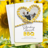 Invitation Climbing Towards I Do BBQ Wedding Shower Yellow