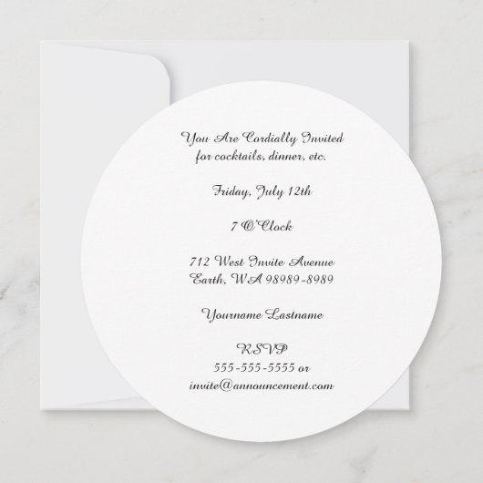 Invitation Clip papier (Dos)