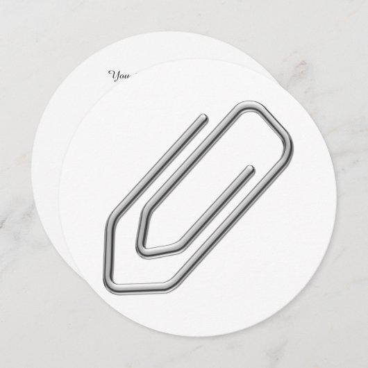 Invitation Clip papier (Devant / Derrière)