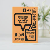 Invitation Clipart Choisir votre couleur2 Partie de retrait p (Debout devant)