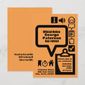 Invitation Clipart Choisir votre couleur2 Partie de retrait p (Devant / Derrière)