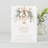Invitation Cloche de Gui Fête Rustique de Vacances (Debout devant)