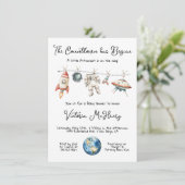 Invitation Cloche du petit astronaute Baby shower (Debout devant)