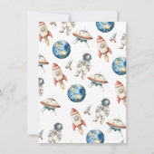 Invitation Cloche du petit astronaute Baby shower (Dos)