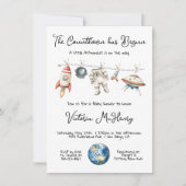 Invitation Cloche du petit astronaute Baby shower (Devant)