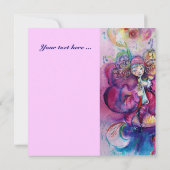 Invitation CLOCHER MUSICAL, bleu rose (Dos)